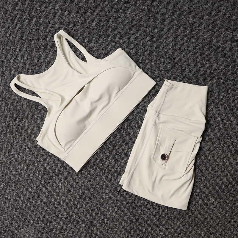 Pilates Yoga Gear - Set celana pendek Fitness Wanita, baju