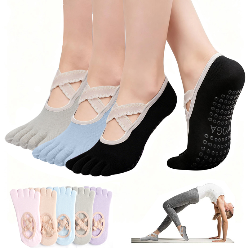 Pilates Yoga Ballet - Kaus Kaki Pilates Anti Selip Wanita