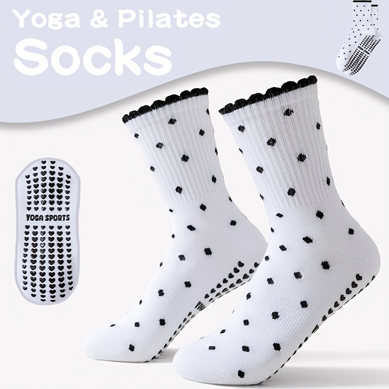 Pilates Yoga Barre - Kaus Kaki Yoga Wanita Warna Putih