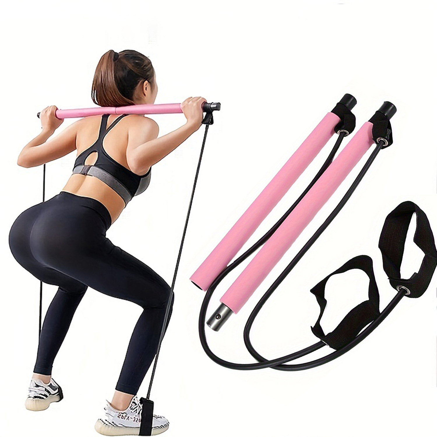 Pilates And Yoga Combined - Bar Pilates Multifungsi Kombinasi Alat Fitness