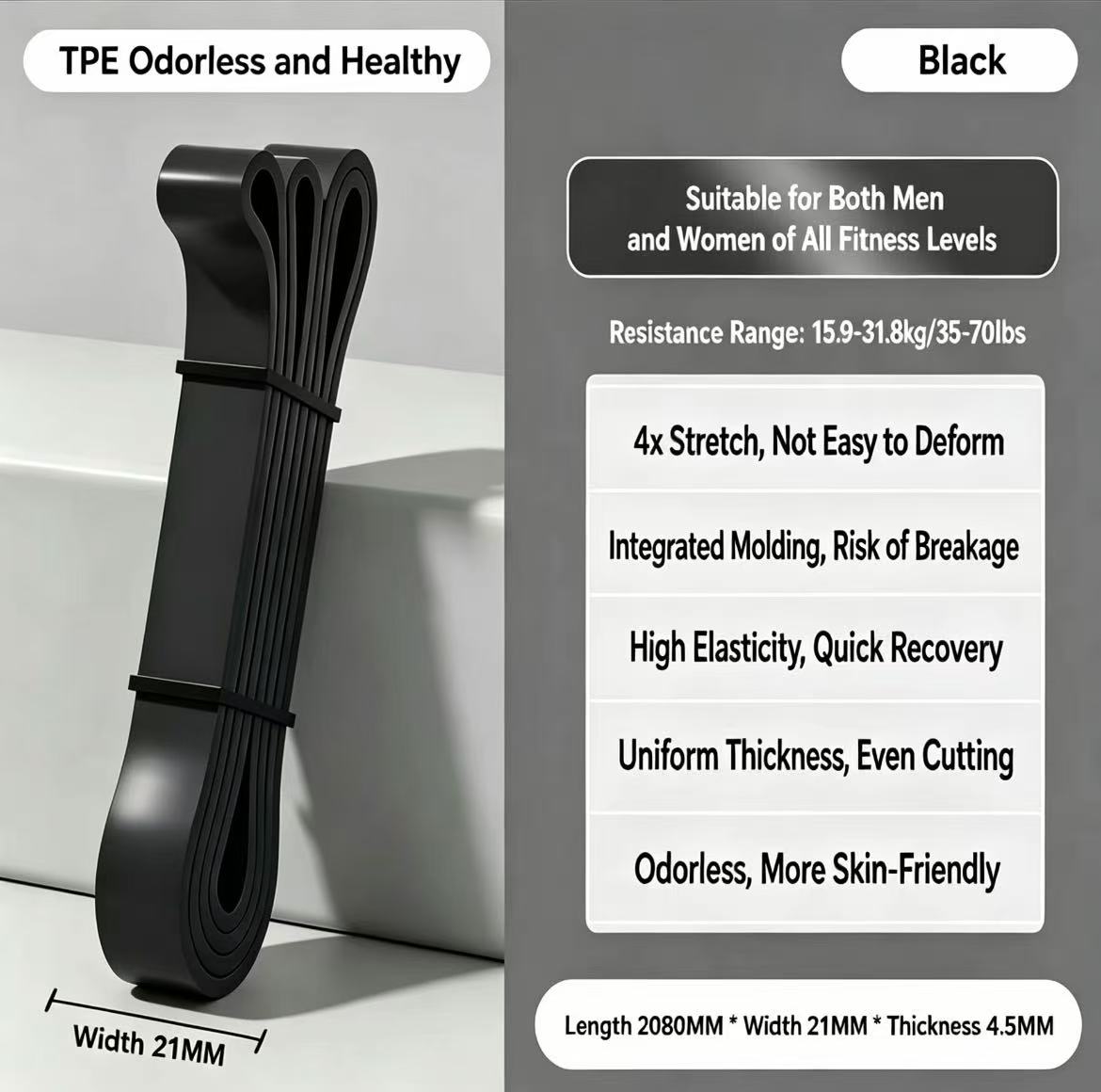 Pita Resistensi TPE 6 Tingkat  - Pilates And Yoga Difference ulasan dan harga