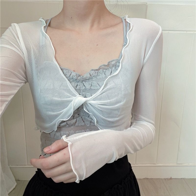 Atasan Wanita Berbahan Mesh un - Pilates Yoga Ballet ulasan dan harga