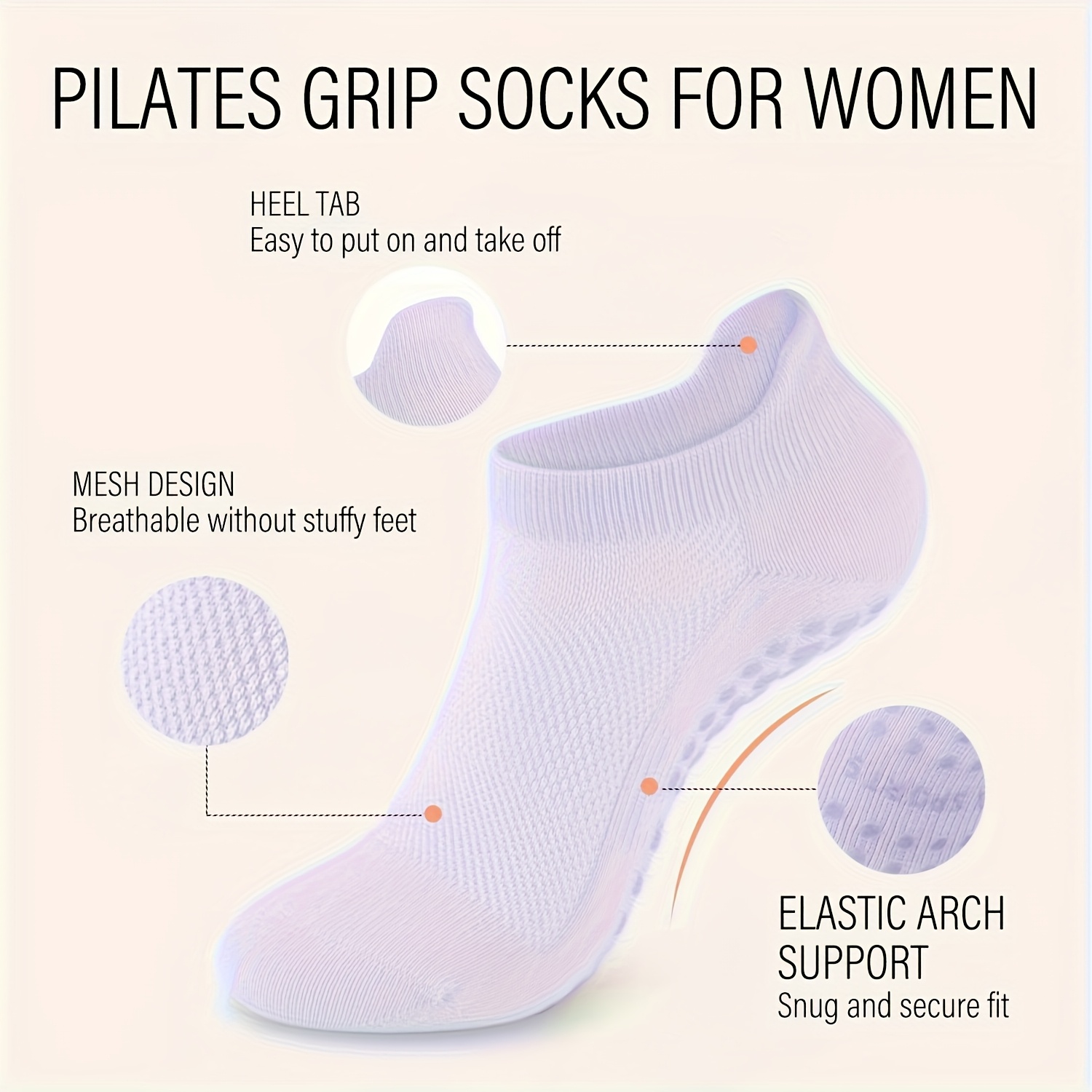 1 Pasang Kaus Kaki Pilates Ant - Pilates Yoga Barre ulasan dan harga
