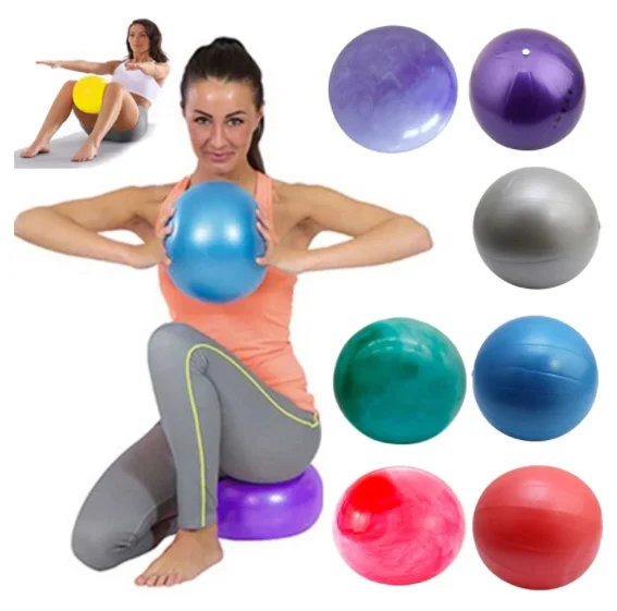 Bola Kebugaran PVC Bulat 9'' C - Pilates Yoga Logo ulasan dan harga