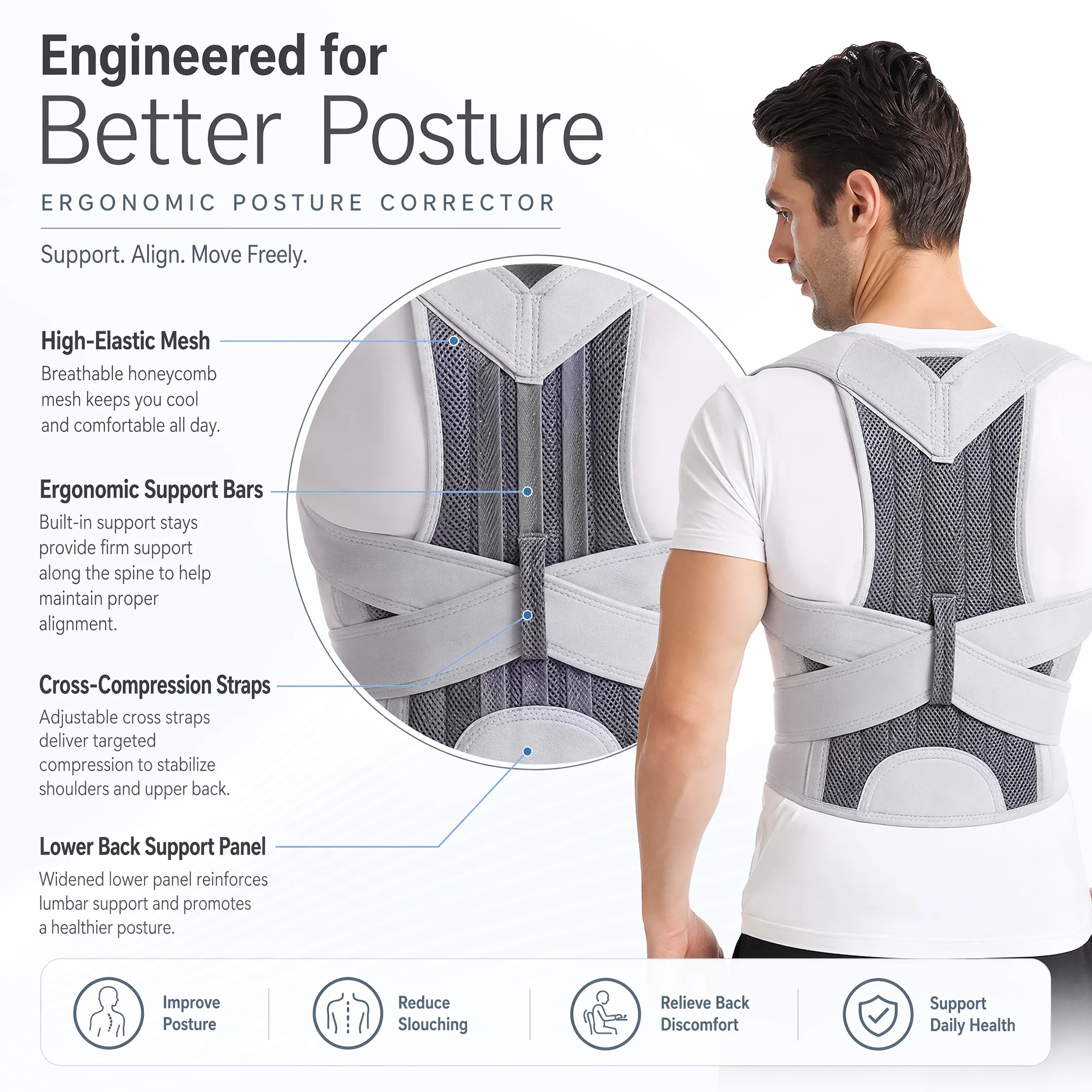 Penyangga Postur Tubuh yang Da - Posture Pole Corrector ulasan dan harga